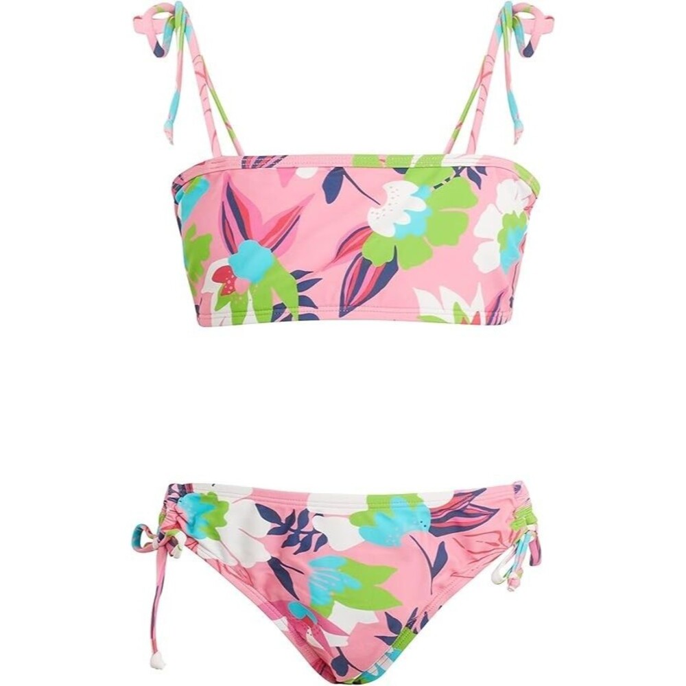 Kanu Surf Girls Groovy Beach Sport Bandeau Bikini 2-piece Swimsuit Size 12